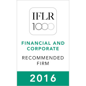 IFLR 1000 Financial and Recommended Firm 2016