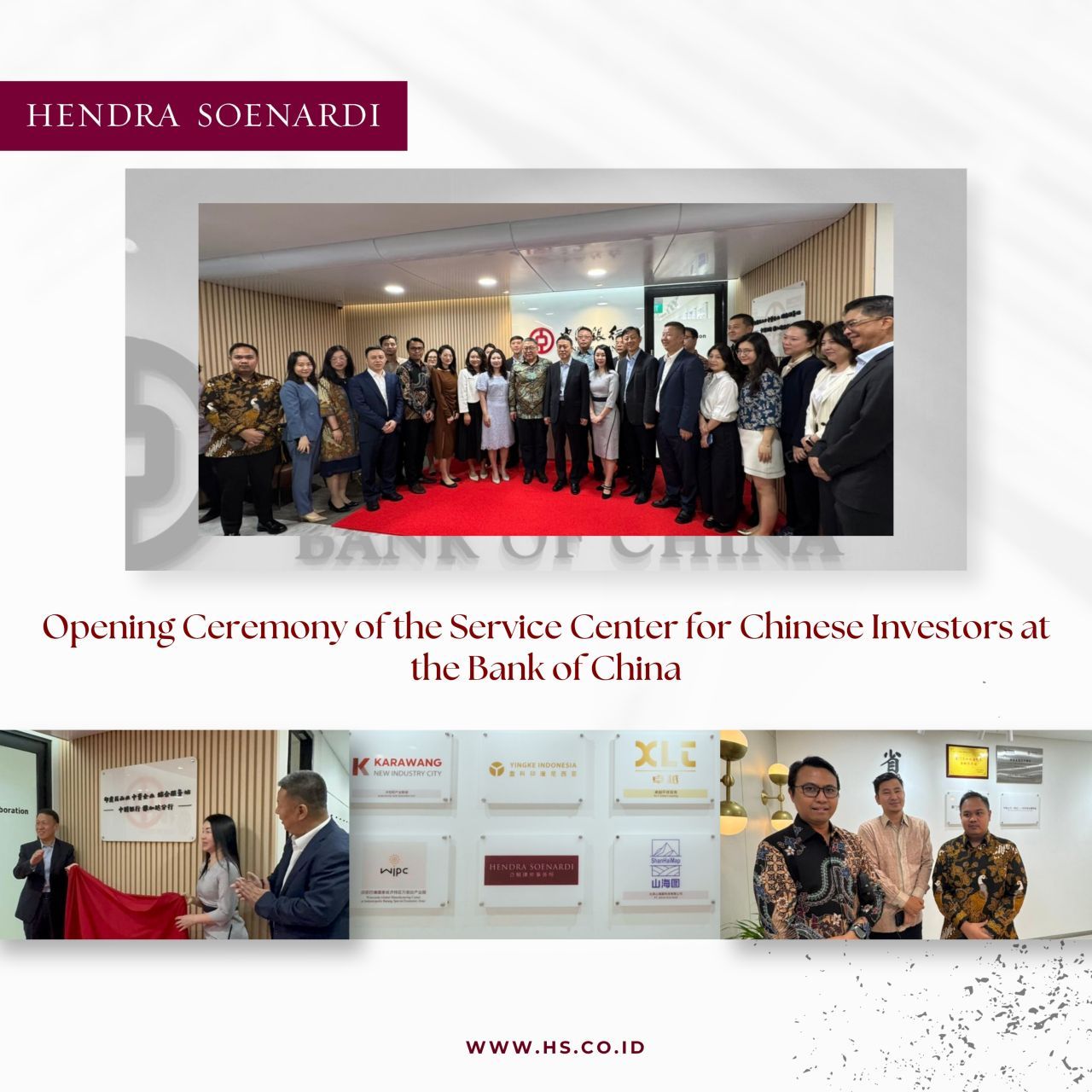 Opening Ceremony of The Service Center for The chinese investors at The bank of china